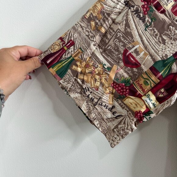 Reyn Spooner Shirt Mens XL Brown Wine Bottles Corks Vineyards Hawaiian Button Up - Picture 2 of 7